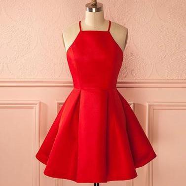 Red Homecoming Dresses Sleeveless Ball Gowns Strap..
