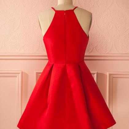 Red Homecoming Dresses Sleeveless Ball Gowns Strap..
